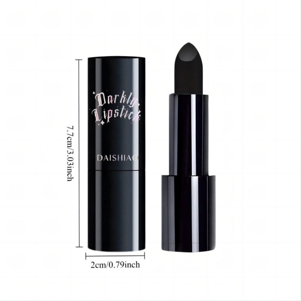 Black Matte Lipstick Set 3 Pack — Waterproof Long-Lasting Gothic Lip Color, Full Coverage Smudge-Proof Dark Lip Makeup for Halloween Costume Valentine's Day Gift for Women