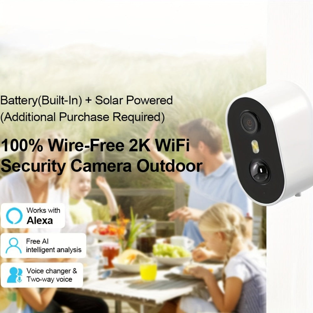 3MP Driveway Outdoor Security Camera with PIR Human Detection, AI Motion Alert, Full Color Night Vision