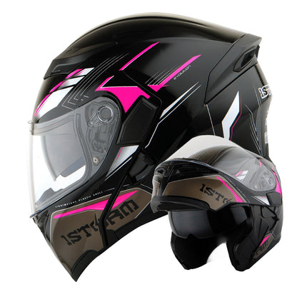 Motorcycle Modular Full Face Helmet Flip Up Dual Visor Inner Smoked Shield Lightweight Aerodynamic Thermoplastic Shell Removable Washable Interior for Men Women, Multiple Colors S M L XL