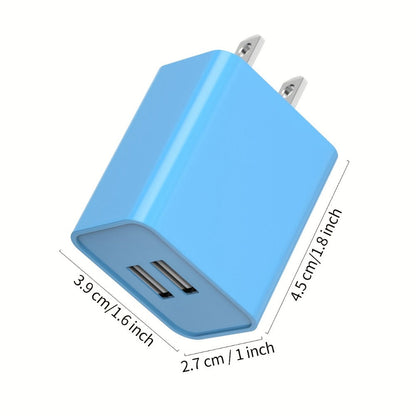 USB Wall Charger Cube Multi-Pack 2/3/4-Pack Dual Port 5V 2.1A with Short Circuit Protection, 100-240V Universal AC Adapter US Plug for iPhone 17 16 15 14 13 12 SE 11 Pro Max, Google Pixel, Huawei Android