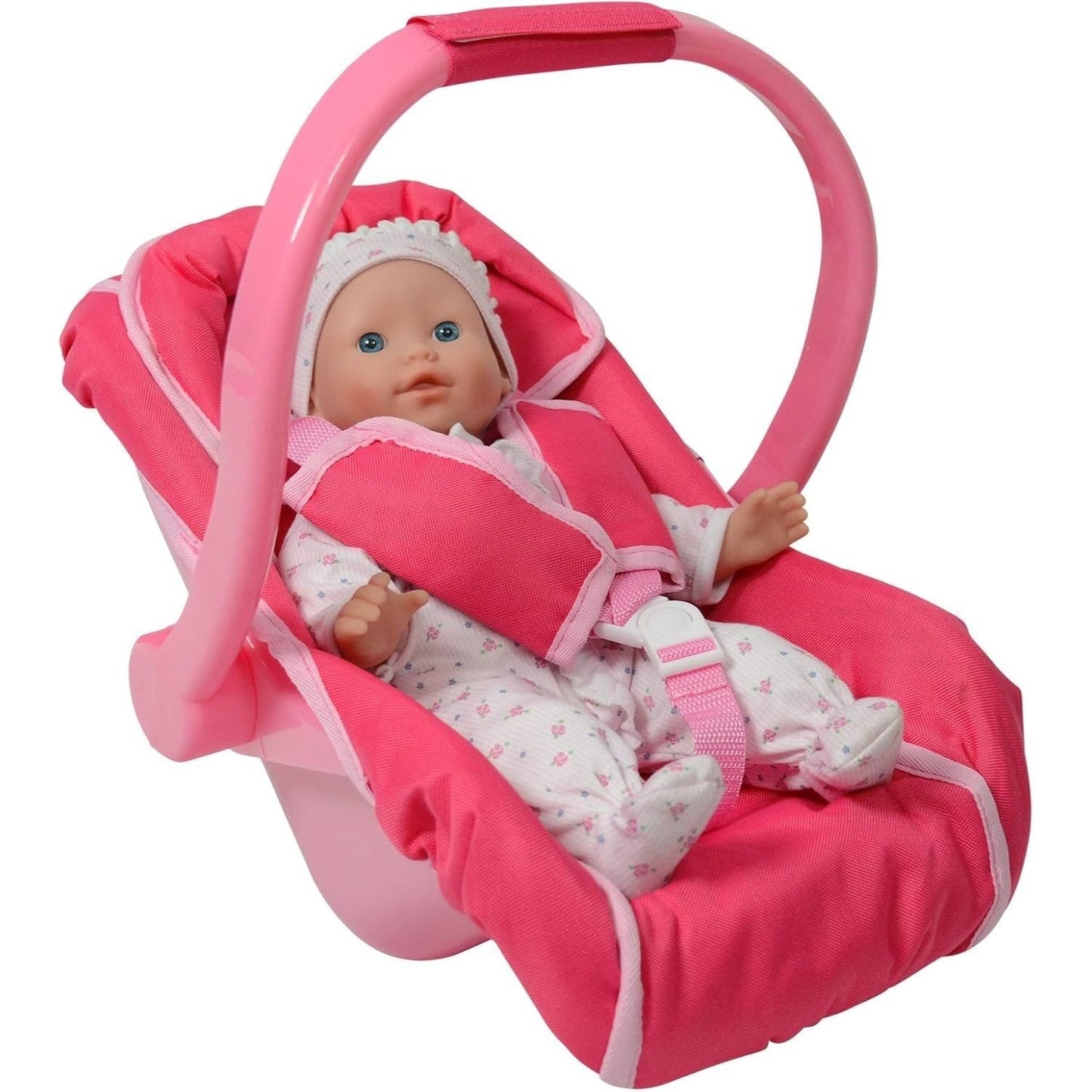 Pink Unicorn Doll Carrier for 18-Inch Dolls with Soft-Sided Body, Carry Handle and Front Restraint Strap