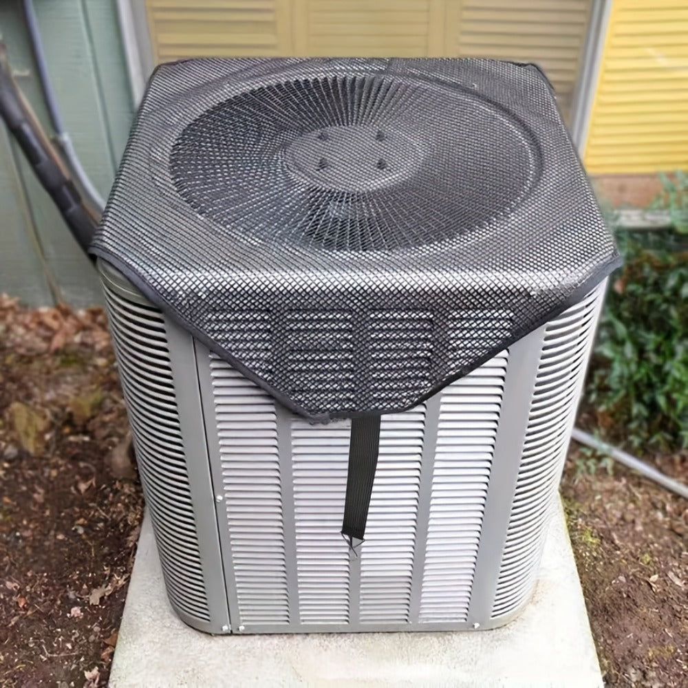 Outdoor AC Cover Premium Waterproof Windproof | Super Durable Air Conditioner Protector with Breathable PVC Mesh Ventilation – Dust & Cold Air Barrier for Condenser Units