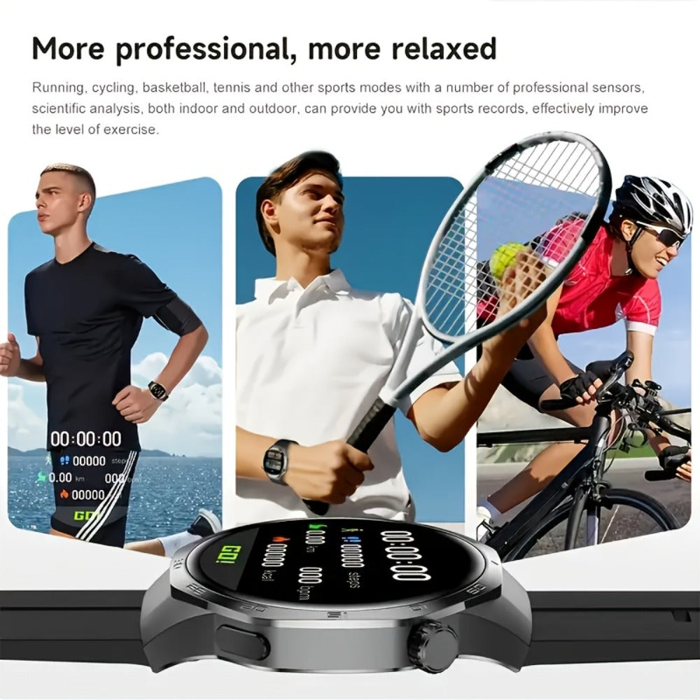 Smart Watch Hexagonal-Bezel 1.83-Inch Display with Wireless Calling, Custom Faces and Four Styles