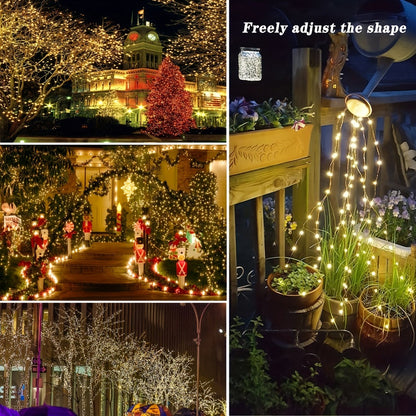 Four-Pack Solar Fairy String Lights with 400 LEDs Total, 160 Feet and Five Color Options for Patio Decor