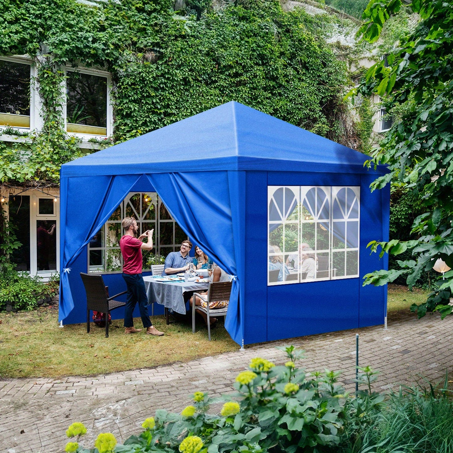 Pop Up Canopy Tent Waterproof Sidewalls | Party Wedding Camping Market