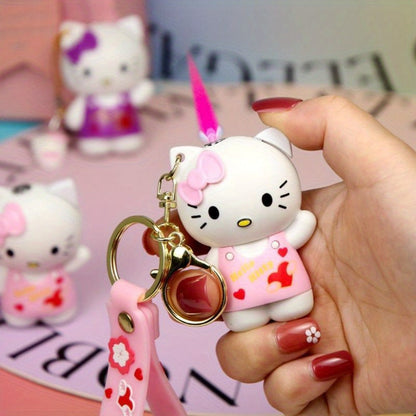 3D Cartoon Cute Character Lighter with Keychain - Red Flame Gas Lighter | Kawaii Design | Pink & Purple | Fun Gift Idea | Butane Not Included