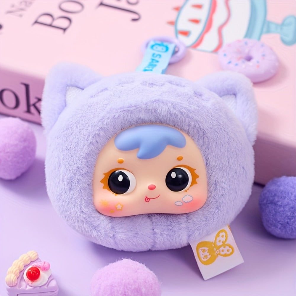 Cute Plush Animal Doll with Big Eyes – Samuel Small Animal Series Stuffed Furry Toy Random Style Soft Huggable Home Decor Desk Ornament Gift for Kids Teens Adults Birthday Valentine Easter Christmas