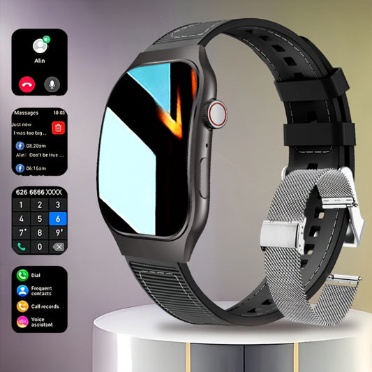 Smartwatch 2.01 Inch Curved Screen with Mini Games, Voice Assistant and 100+ Sport Modes in Three Colors