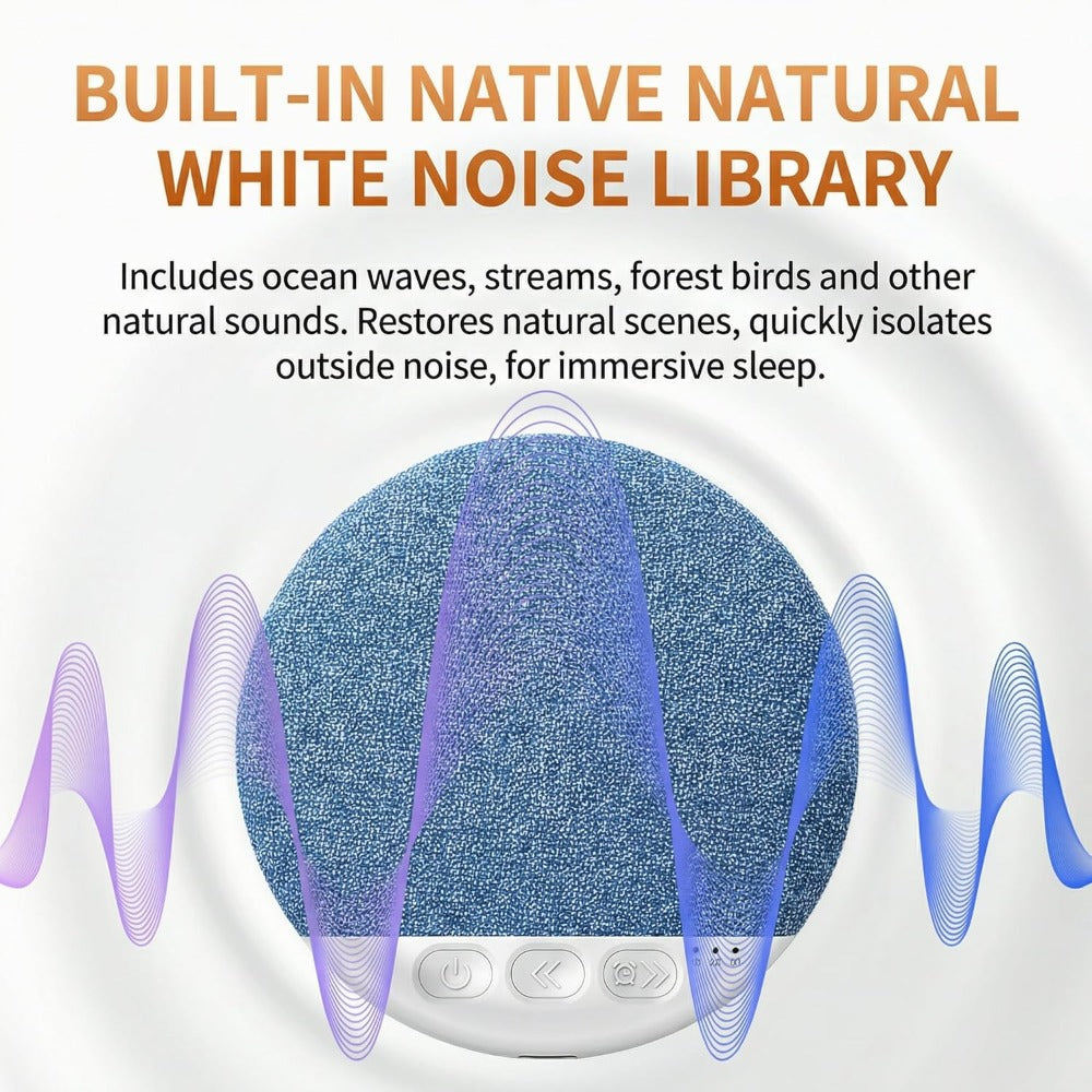 Ultra Slim Under Pillow Sleep Speaker with White Noise, Bluetooth 5.4 Pillow Headphones for Side Sleepers, 30/60 Min Auto Sleep Timer, Lightweight Bone Conduction Sound Design for Sleeping, Insomnia Relief & Relaxation – Blue
