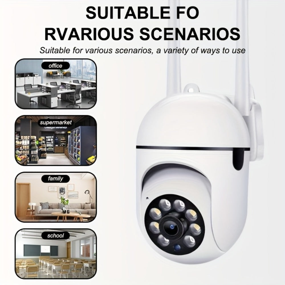 Security Camera 1080P Four-Pack with Dual-Band WiFi, 360 PTZ, Color Night Vision, Two-Way Audio and IP54