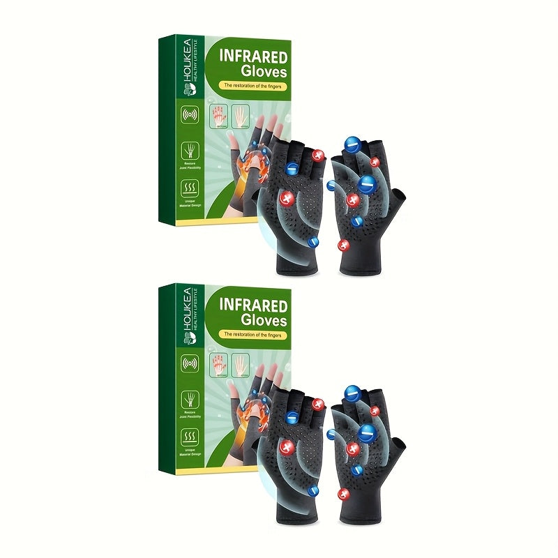 Compression Arthritis Gloves Breathable Joint Care 2 Pairs for Men & Women – Polyester Hand Support Gloves for Arthritis Pain Relief, Daily Use, Sports & Leisure Activities