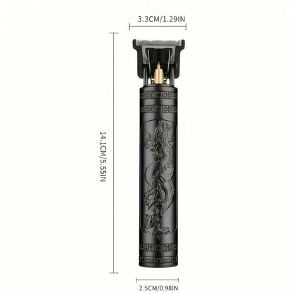Beard Trimmer for Men USB Rechargeable Zero Contour Precision Edger Lithium Battery — Hair Clipper with Limit Comb ABS Body for Beard Facial Hair Body Grooming, Gold Black Bronze Home & Travel