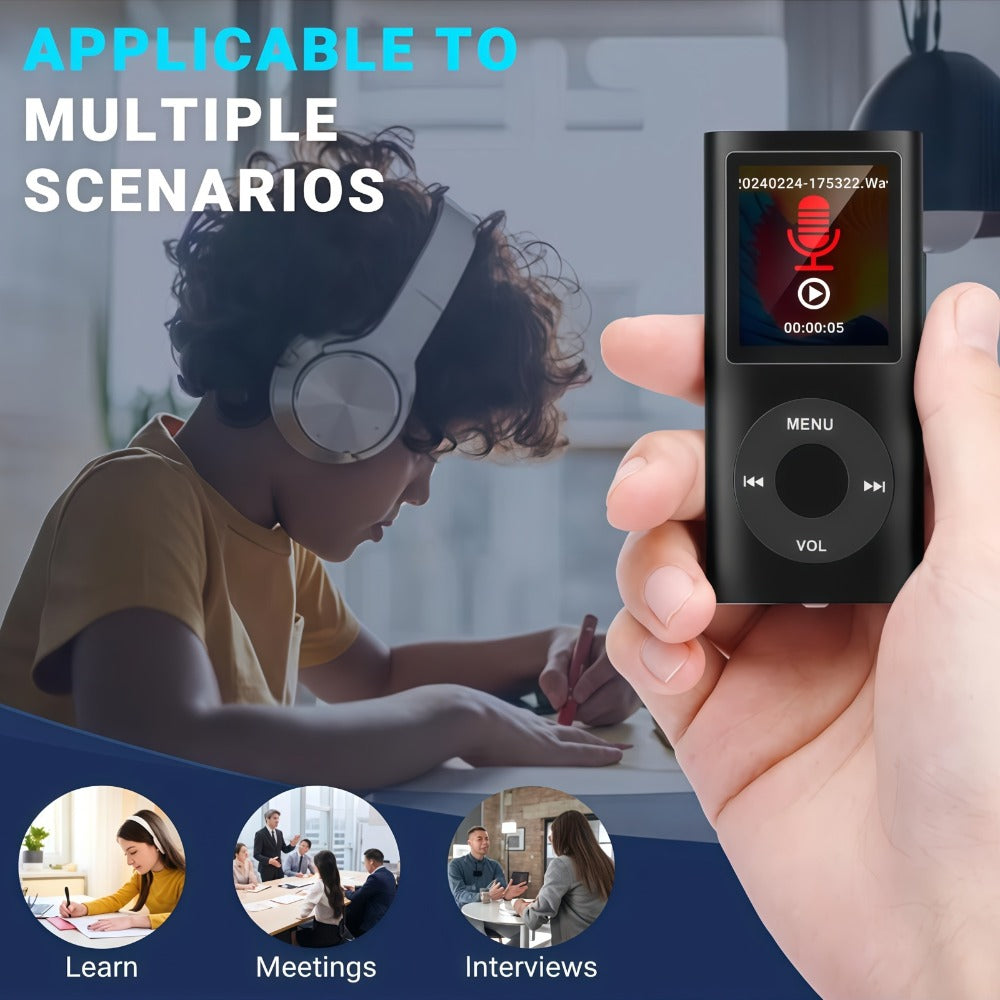 Wired MP3 and MP4 Player with 64GB Card Support, 8-Hour Battery and Six Model Options with Earphones