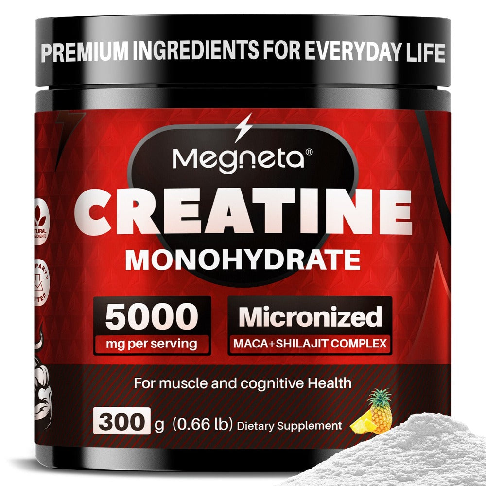 Micronized Creatine Monohydrate Powder 300g — 5000mg Per Serving | 60 Servings | Strength, Power & Focus Formula | No Artificial Sweeteners or Flavors | Pure Unflavored Pre & Post Workout