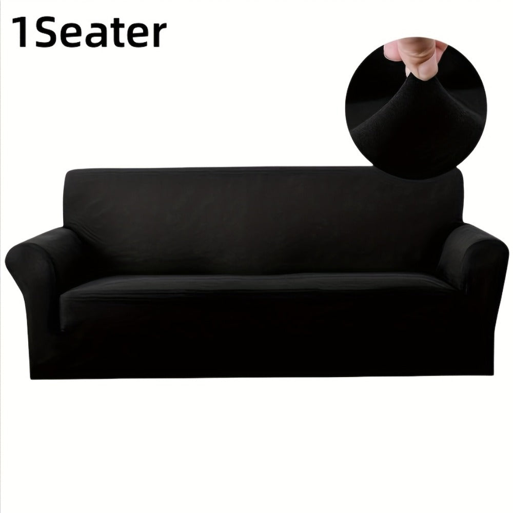 Sofa Cover Elastic Anti-Slip Stretch Slipcover for 1, 2, 3 or 4-Seater Sofas in Seven Solid Colors