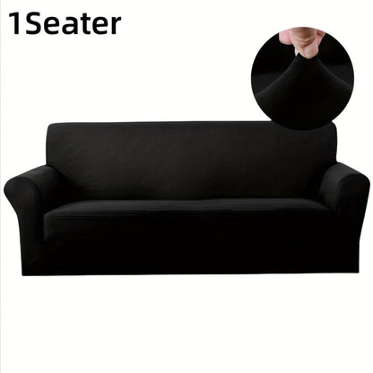 Sofa Cover Elastic Anti-Slip Stretch Slipcover for 1, 2, 3 or 4-Seater Sofas in Seven Solid Colors