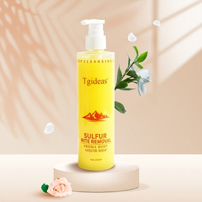 Sulfur Shampoo & Body Wash 2-in-1 Set — Scented Sulfur Soap Cleansing Liquid for Gentle Daily Scalp Purifying & Full Body Cleansing