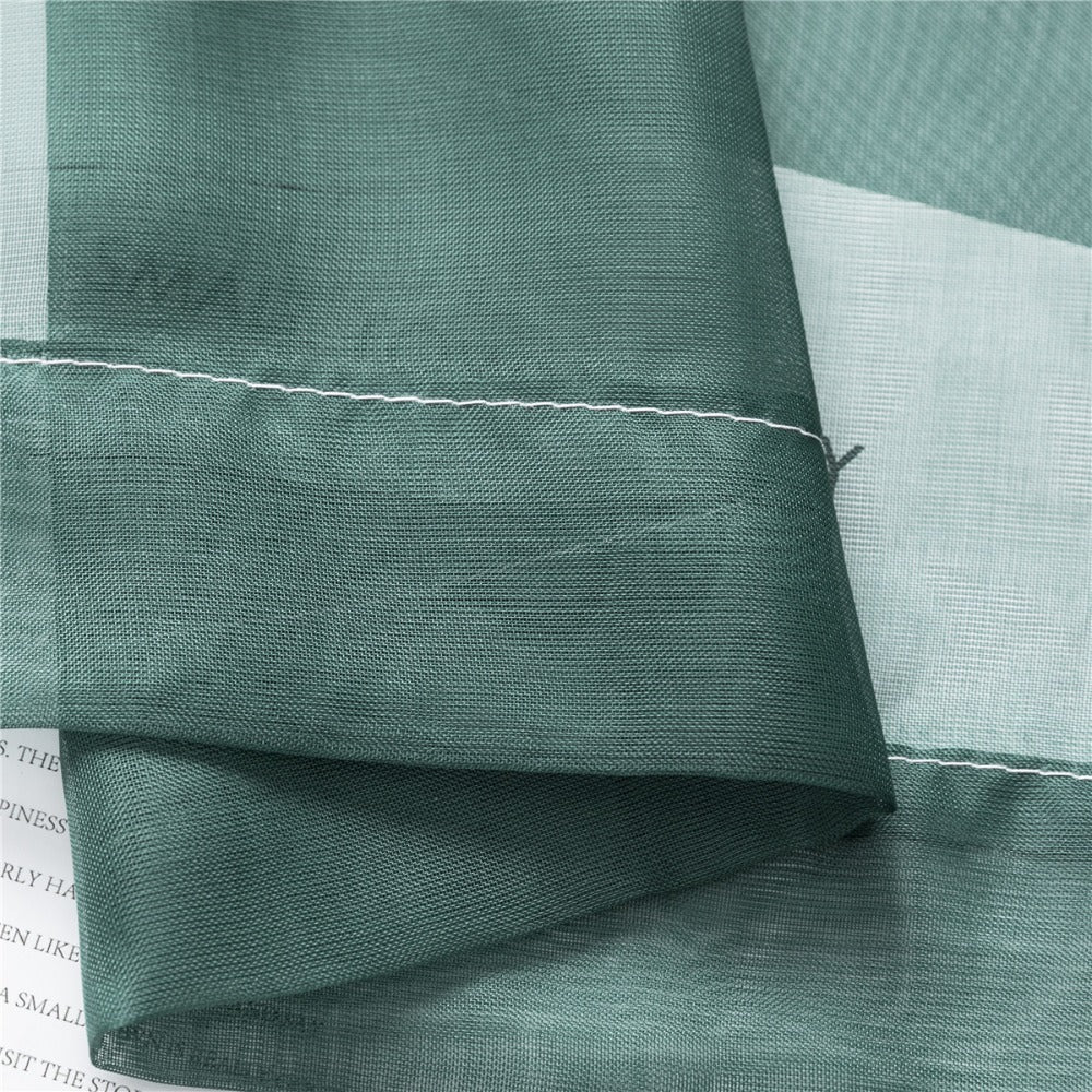 Two-Panel Solid Sheer Curtains with Rod-Pocket Header, Seven Colors and Four Size Configurations