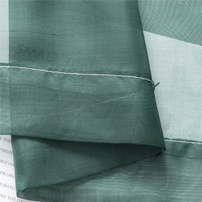 Two-Panel Solid Sheer Curtains with Rod-Pocket Header, Seven Colors and Four Size Configurations