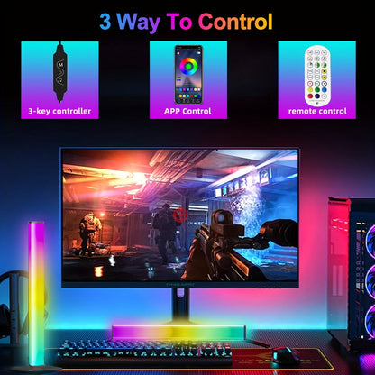 RGBIC Atmosphere Light with Music Sync - Desktop Ambient Light, App & Remote Control, Alloy Body