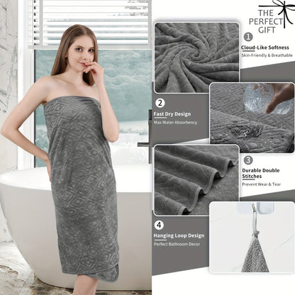 700GSM Bath Towel Set 8 Piece Extra Large Ultra Soft Thick - Highly Absorbent Quick Dry | 2 Oversized Bath Towels 2 Hand Towels 4 Washcloths | 16 Colors | Bathroom Hotel Gym Spa Adult Gift Set
