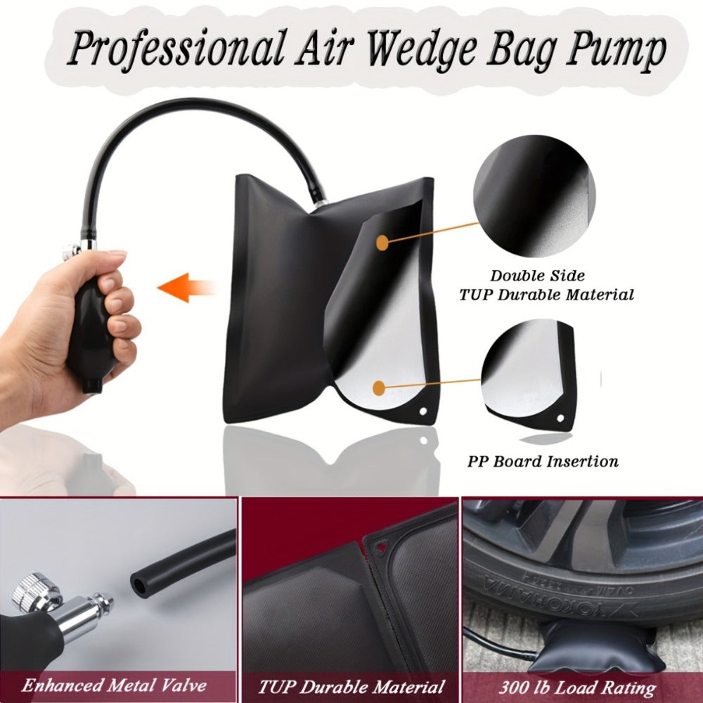 Car Lockout Kit Emergency Door Opener Tool Set with Carrying Bag - Portable Vehicle Unlock Kit for Locked Car Doors