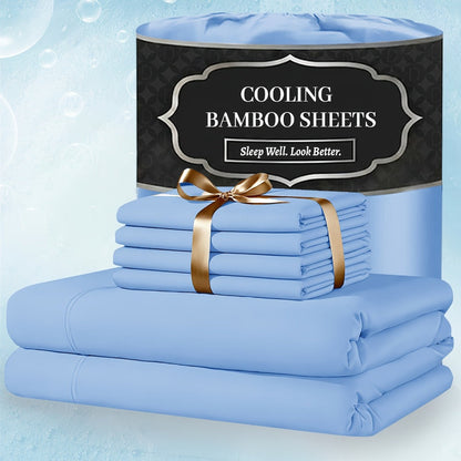 Bed Sheet Set 4-Piece Bamboo-Derived Fabric with Source-Listed Extra-Deep Pocket and Eighteen Colors