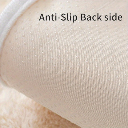 Sofa Cover Thick Faux Rabbit Plush Panels with Anti-Slip Feature for Seat, Armrest, Backrest or Pillowcase