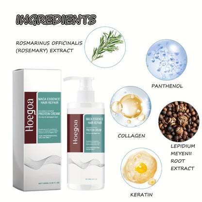 Three-Piece HOGOGO Collagen Hair Care Set with Jar and Pump Containers in a Gold Gift Box Presentation
