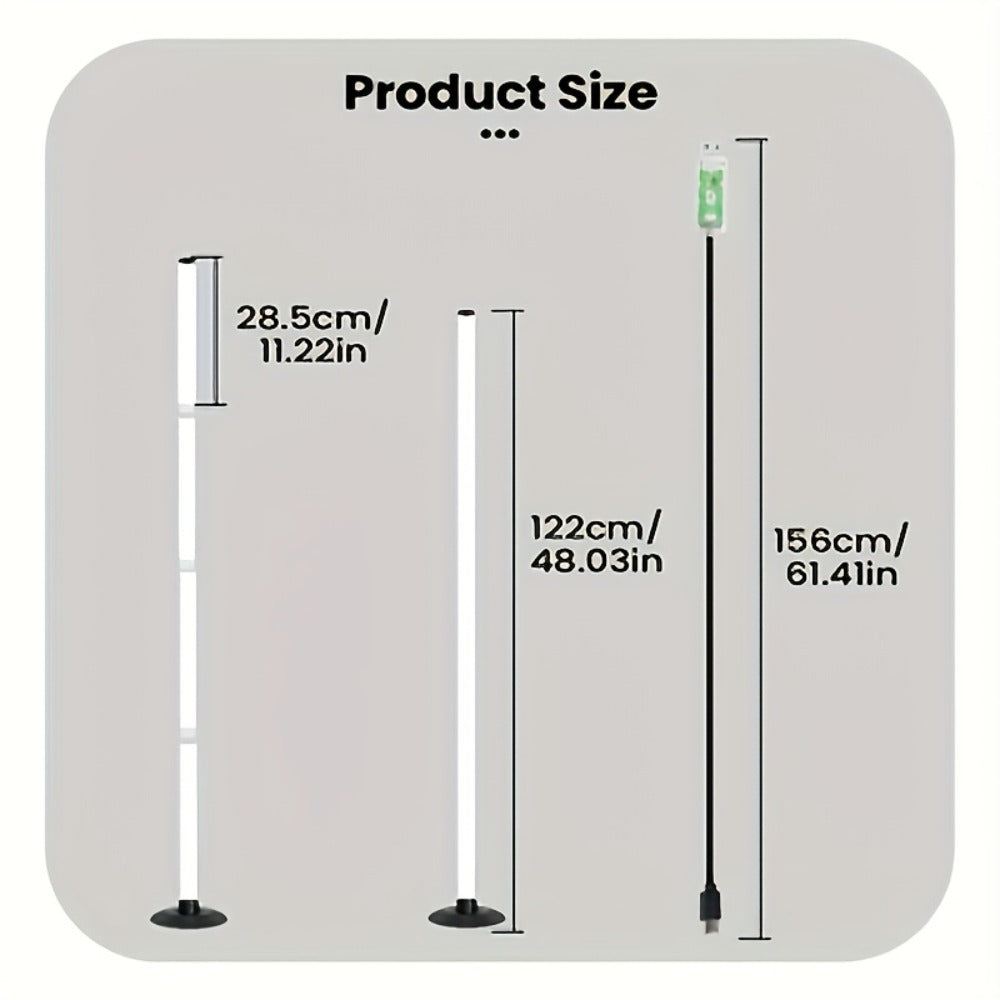 RGBICB Smart LED Floor Lamp App & Remote Control – Intelligent Mood Atmosphere Backlight Modern Design for Home Office Gaming Study Bedroom Holiday Gift 1 or 2 Pack