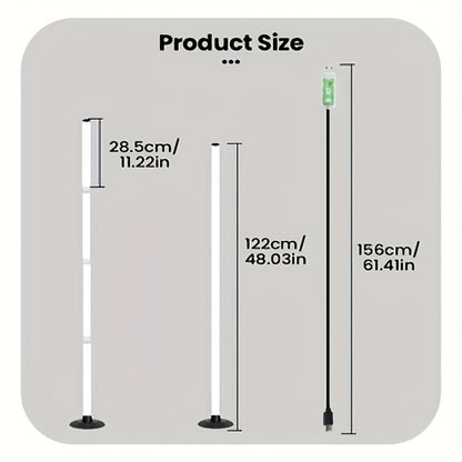 RGBICB Smart LED Floor Lamp App & Remote Control – Intelligent Mood Atmosphere Backlight Modern Design for Home Office Gaming Study Bedroom Holiday Gift 1 or 2 Pack