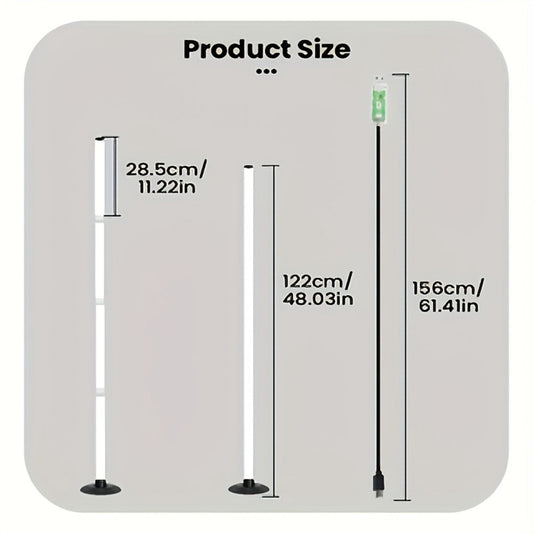 RGBICB Smart LED Floor Lamp App & Remote Control – Intelligent Mood Atmosphere Backlight Modern Design for Home Office Gaming Study Bedroom Holiday Gift 1 or 2 Pack