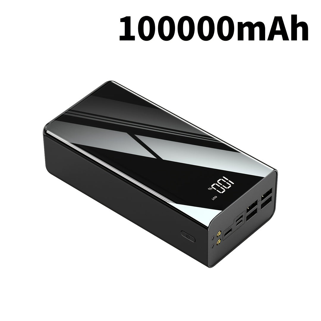 Power Bank 100000mAh 22.5W Super Fast Charging Two-Way USB-C Digital Display Large Capacity Portable Charger for Travel Camping Outdoor Emergency Backup