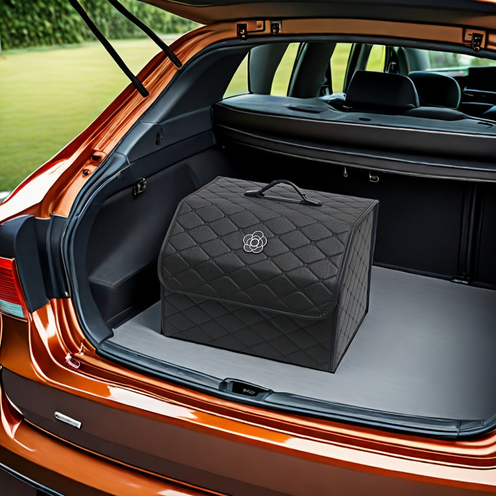 Foldable Car Trunk Storage Box – Large Capacity Collapsible Cargo Organizer for Car Interior, SUV & Trunk | Black & White, Small & Large