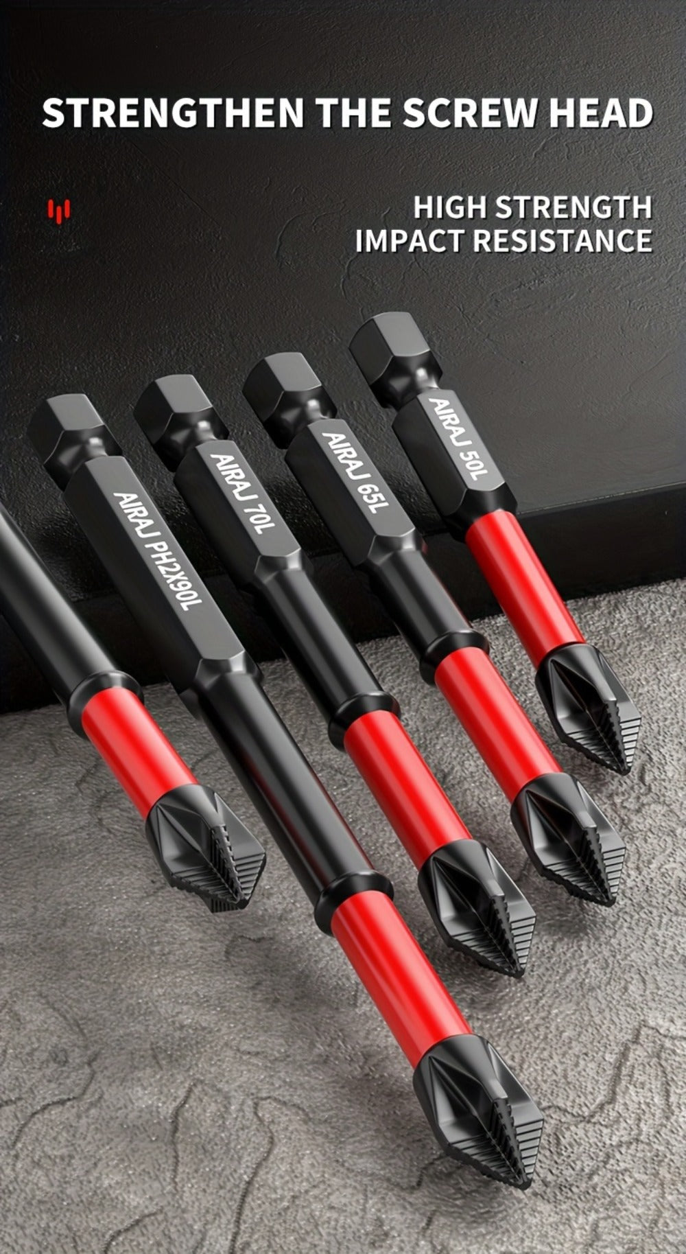 Magnetic PH2 Screwdriver Bit Set with 2-, 24- or 60-Piece Checkout Options and Mixed Lengths