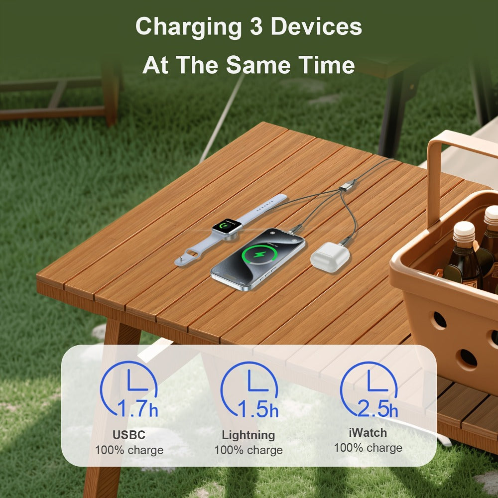 Two-Piece Braided Charging Cable Set with Dual USB-A/USB-C Input and 2-Foot plus 4-Foot Lengths