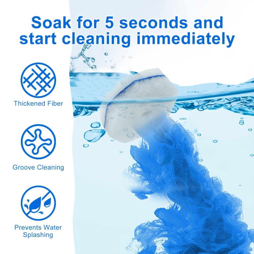 Disposable Toilet Wand Refills 120 or 58 Count Compatible with Clorox ToiletWand Upgraded Fiber Deep Clean Removes Rust Scale Hard Water Stains Toilet Bowl Brush Replacement Heads