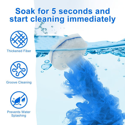 Disposable Toilet Wand Refills 120 or 58 Count Compatible with Clorox ToiletWand Upgraded Fiber Deep Clean Removes Rust Scale Hard Water Stains Toilet Bowl Brush Replacement Heads
