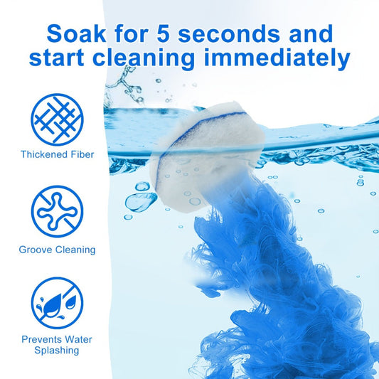 Disposable Toilet Wand Refills 120 or 58 Count Compatible with Clorox ToiletWand Upgraded Fiber Deep Clean Removes Rust Scale Hard Water Stains Toilet Bowl Brush Replacement Heads