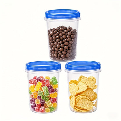 Food Storage Containers Stackable Clear Canister Set in Three 1000 mL or Six 500 mL Configurations