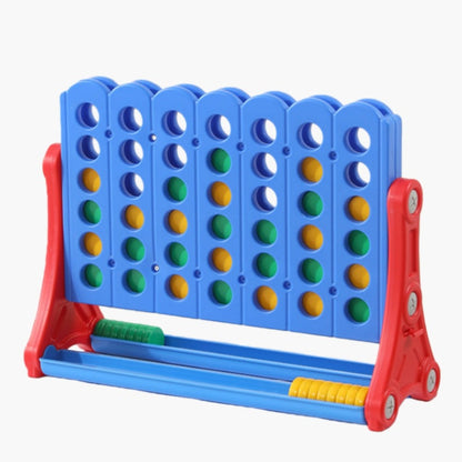 Height Adjustable Giant Connect 4 Game 33–37 Inch – Jumbo 4-in-a-Row Outdoor Yard Game with Quick Release Slider for Teens, Adults & Families, Indoor Outdoor BBQ Birthday Party Tailgate Game Set, Blue Red