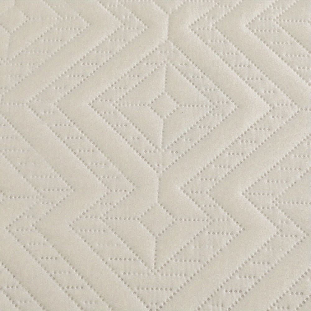 Rhombus-Pattern Three-Piece Bedspread Set in Khaki, Matcha, Blue and Grey with Twin to King Sizes