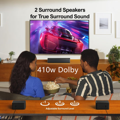 ULTIMEA 5.1-Channel TV Soundbar Set with Subwoofer, Two Rear Speakers and 320W or 410W Options