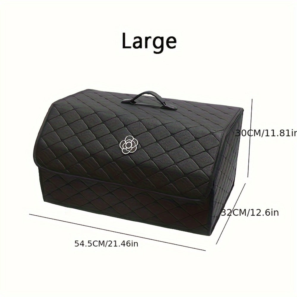 Foldable Car Trunk Storage Box – Large Capacity Collapsible Cargo Organizer for Car Interior, SUV & Trunk | Black & White, Small & Large