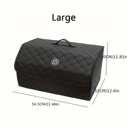 Foldable Car Trunk Storage Box – Large Capacity Collapsible Cargo Organizer for Car Interior, SUV & Trunk | Black & White, Small & Large