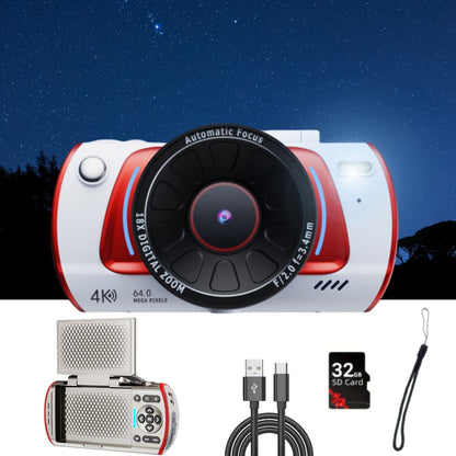 Digital Camera 4K Vlogging Model with 48MP Capture Marking, WiFi, 3-Inch 180° Flip Screen, 16X Digital Zoom and 32GB Card