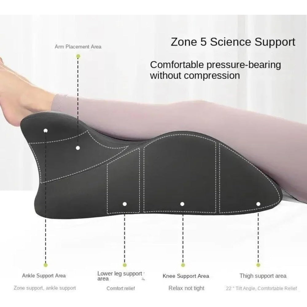 Black Multiposition Wedge Cushion with Raised Center Bolster and 23 x 30 x 9-Inch Pictured Dimensions