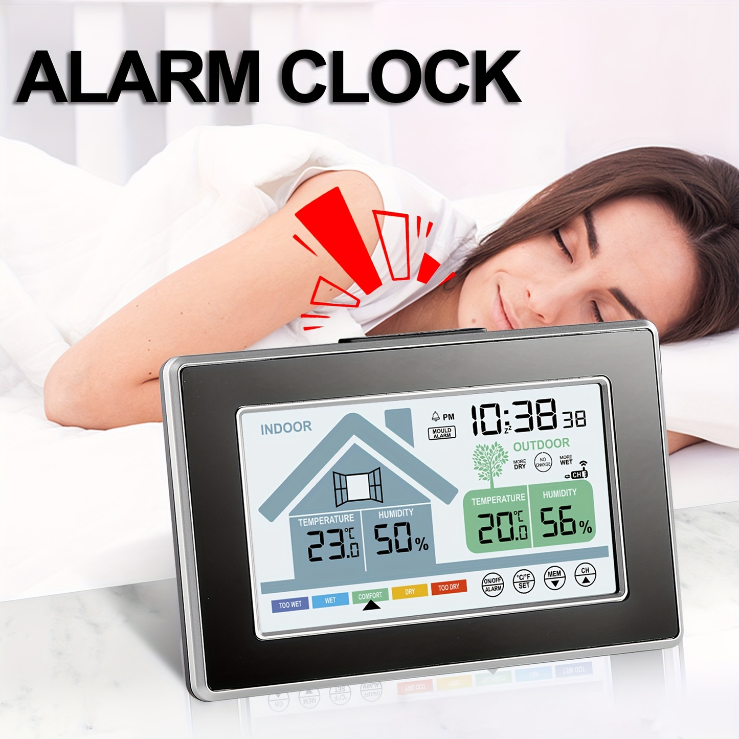 5055C Wireless Indoor Outdoor Thermometer with Color Display, Humidity, Forecast and Remote Sensor