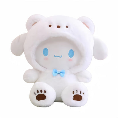 Plush Toy – Big-Eared Puppy Character Doll in White, Blue Jade or Pudding Color Styles for Collecting