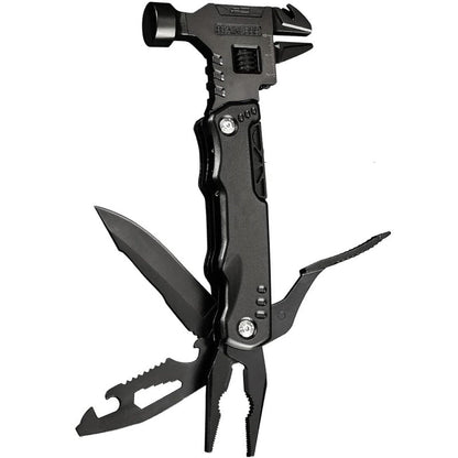 16-in-1 Multitool Stainless Steel – Compact EDC Pocket Tool with Pliers, Adjustable Wrench, Screwdrivers & Knife | Camping Gear & Gift for Dad & Boyfriend